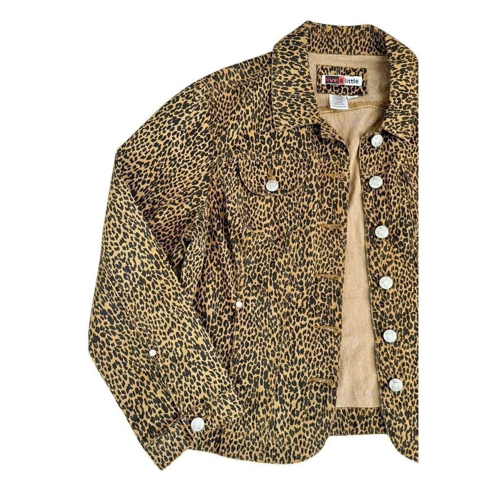 AEROSMITH Leopard Rhinestone Embellished Upcycled Retro Vintage Jacket Size XL - Picture 6 of 13